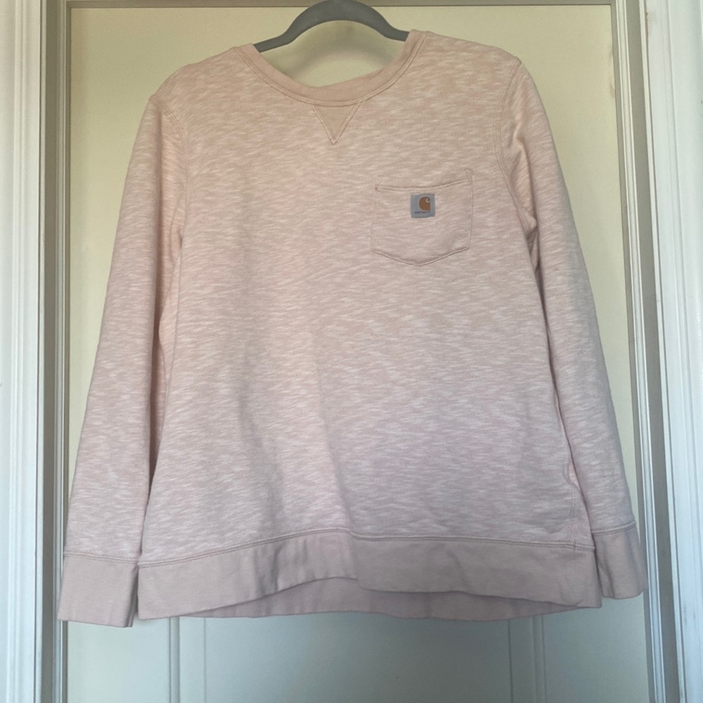 Carhartt Light Pink Pocket Long Sleeve Shirt Size: XL (16-18)